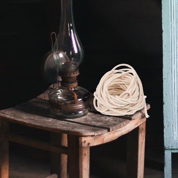WRISTBIQUE 2 Rolls Cotton Oil Lamp Wick Rope for Continuous Burning and Flame