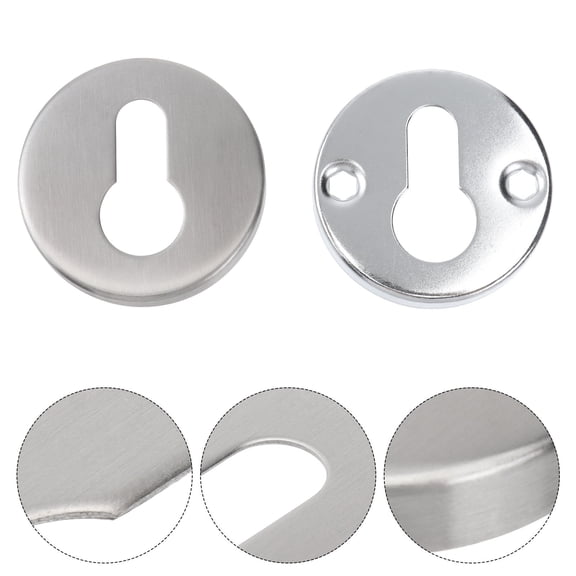 WRISTBIQUE 2-Pack Stainless Steel Door Lock Cover Protectors Keyhole Covers for Rain and Weather Furniture
