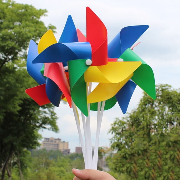 WRISTBIQUE 20 Pcs Colored Pinwheel Simple Design Perfect for Party Decoration and Kids Room