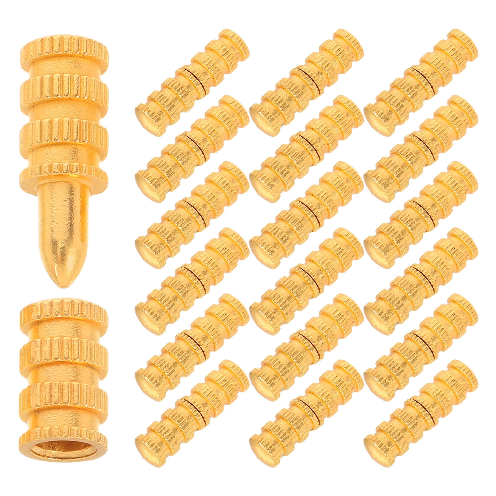 NUOBESTY 20-Piece Zinc Alloy Table Leaf Alignment Pins With Copper Sleeves – 1.88x0.80cm Dowel Fasteners For Dining Tables