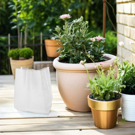 WRISTBIQUE 200Pcs White Non Woven Fabric Seed Breeding Bags for Vegetable and Herb Gardening