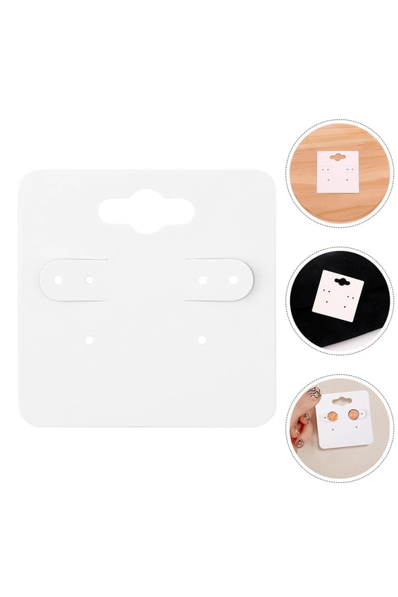 200pcs Paper Showing Tags White Earring Cards for Handmade Studs Branding Showcase