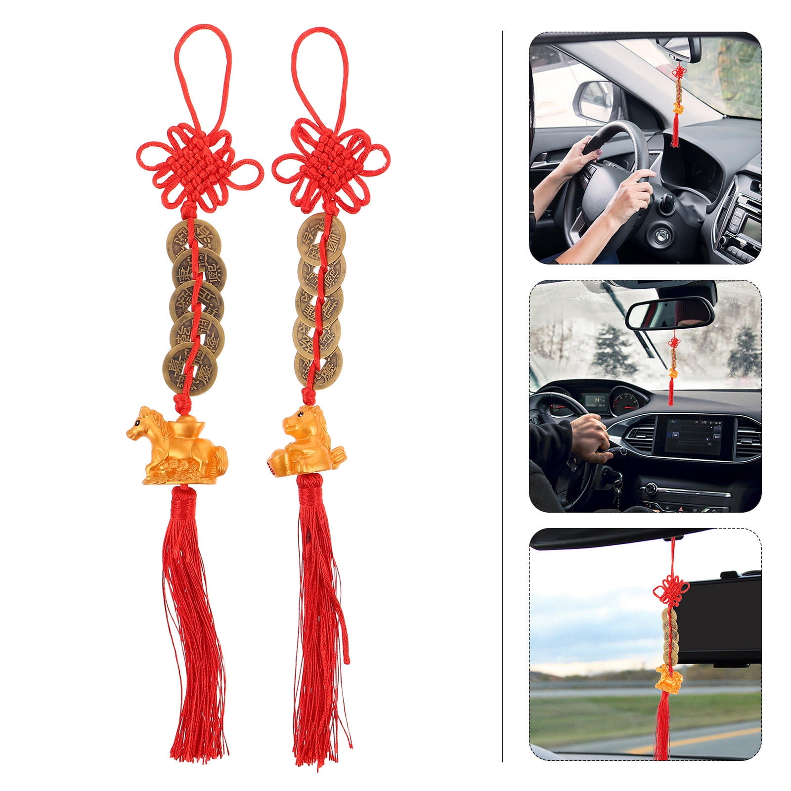 WRISTBIQUE 2026 Feng Shui Amulet Set: 4 Pieces Chinese Lucky Keychains ...