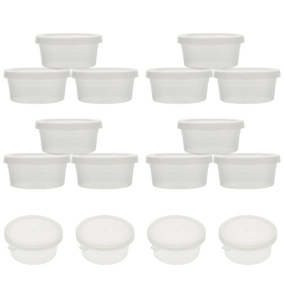 WRISTBIQUE 20Pcs Clear Plastic Clay Storage Case Lightweight Portable for Small Items