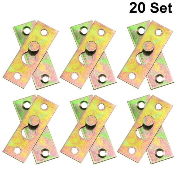 WRISTBIQUE 20Pcs Golden Iron Picture Fixing Bracket for Photo and Art Frame Hanging