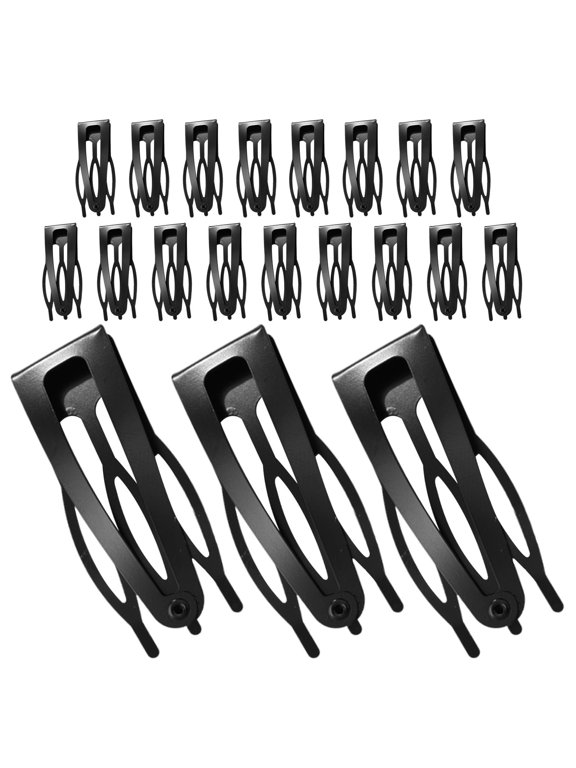 20Pcs Hair Snap Clip Black Metal Lightweight Secure Hold for Side Bangs and Casual Wear