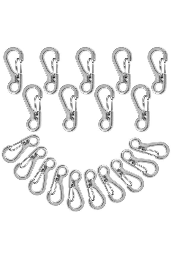 20Pcs Mini Carabiner Clips Spring Clasp Design for Jewelry and Keychains