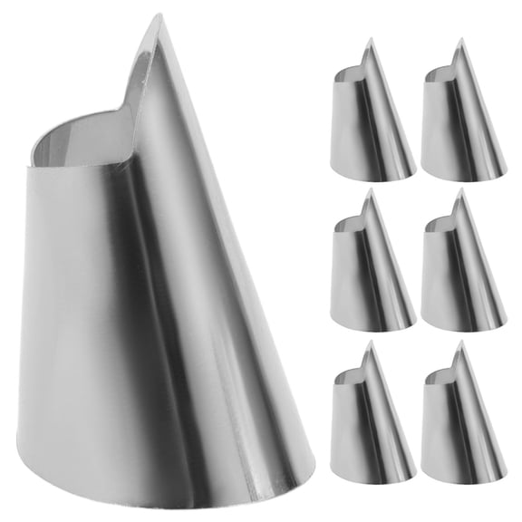 WRISTBIQUE 20Pcs Multi Use Stainless Steel Thumb Cutter Finger Protectors for Harvesting Beans Peppers and Eggplants