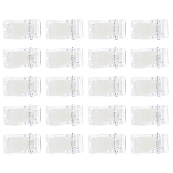 WRISTBIQUE 20Pcs Self Adhesive Transparent Clips Plastic Spring Clip for Photos Tapestries and Badges
