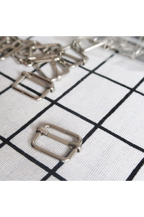 20Pcs Metal Buckle Kit for Bag Strap with Adjustable Length Silver