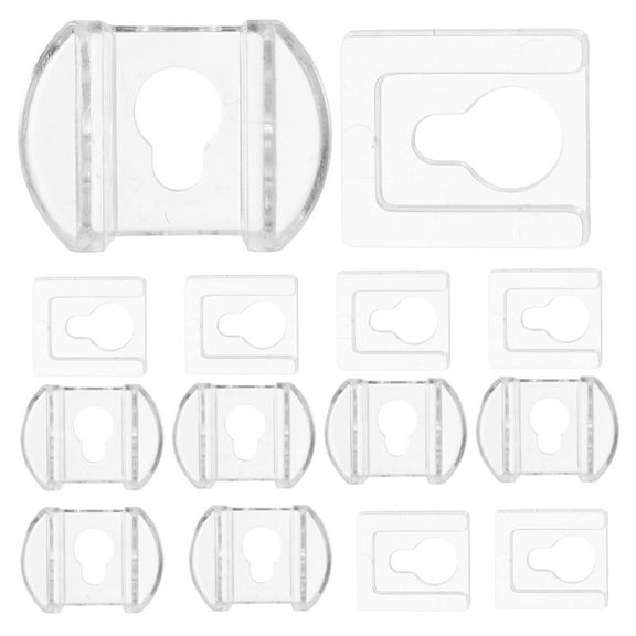 WRISTBIQUE 20Pcs Clear Acrylic Picture Frame Hanging Clips for Wall Mounting and Frameless Mirrors