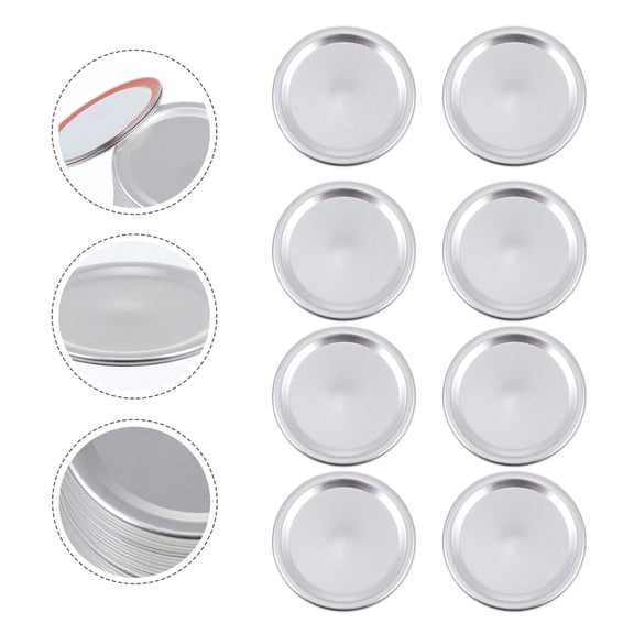 WRISTBIQUE Silver Tin Lids Sealed Covers for Jams and Dried Goods 24Pcs