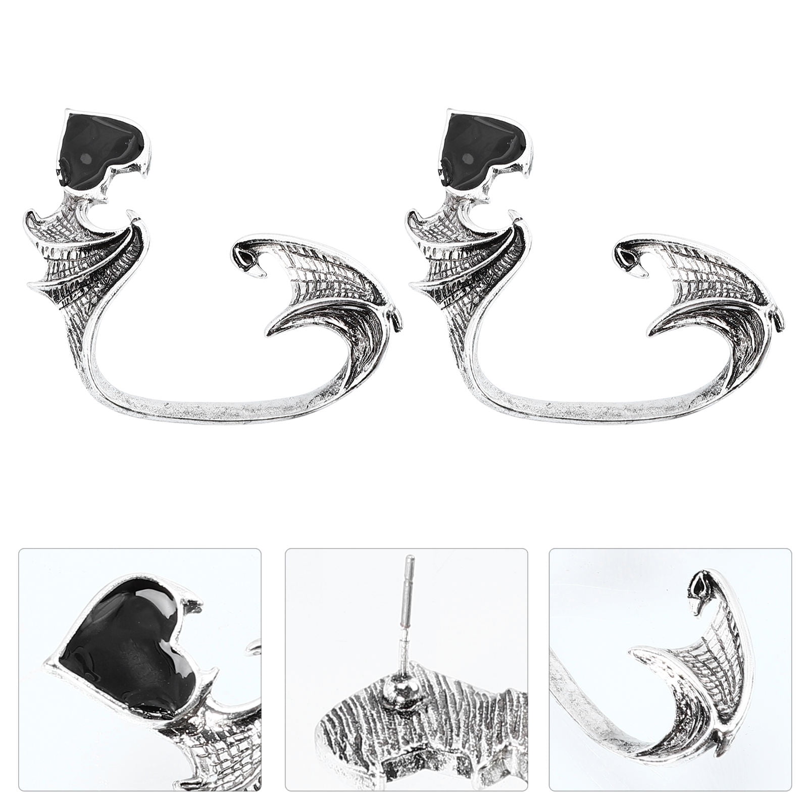 WRISTBIQUE 2Pack Elf Earrings Dragon Wing Shape Gothic Punk Style wristbique-2pack-elf-earrings-dragon-wing-shape-gothic-punk-style