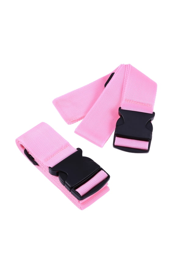 2Pack Quick Release Luggage Strap Pink PP Bundling for Outdoor Sports Travel