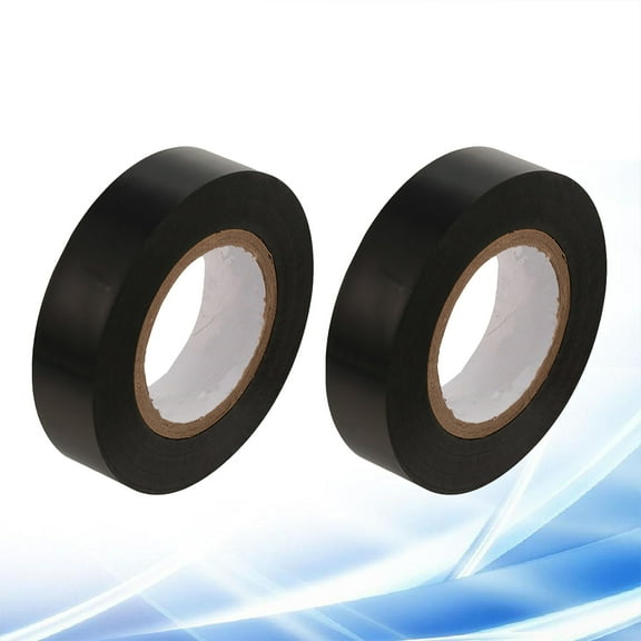 WRISTBIQUE 2Pack PVC Electrical Tape Flame Retardant for Automotive and DIY Home Use Black