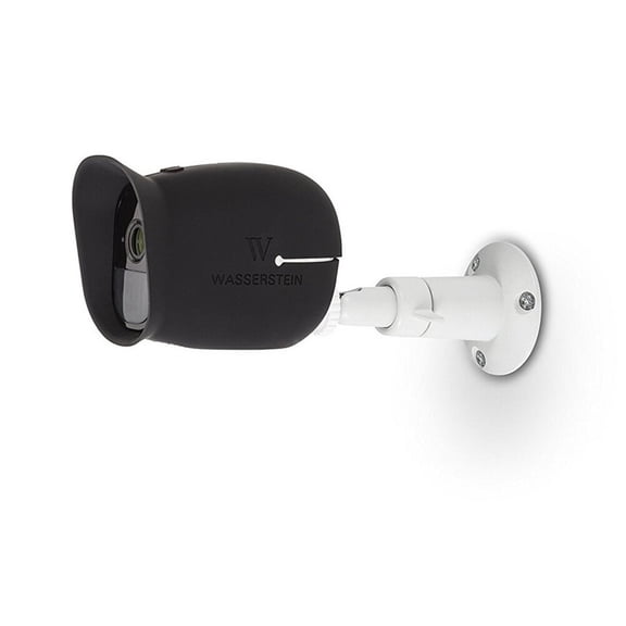 WRISTBIQUE 2Pcs Cctv Camera Bracket White 360 Degree Swivel Tilt Metal Mount