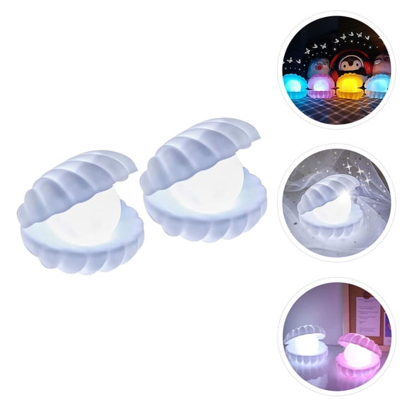 WRISTBIQUE Seashell Night Lamp White 2Pcs