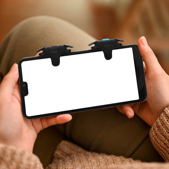 WRISTBIQUE 2Pcs Black Mobile Gaming Controller for Home Use Plastic Physical Game Accessory