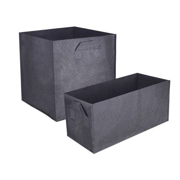 WRISTBIQUE 2Pcs Black Nonwoven Aeration Pot Plant Grow Bag Ideal for Garden Root Development