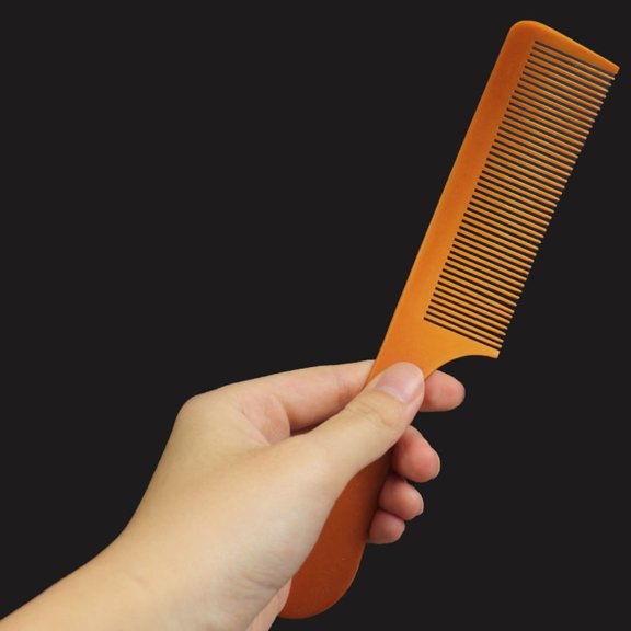 WRISTBIQUE 2Pcs Brown Professional Barber Combs Curved Hair Styling Combs for Home and Salon Use