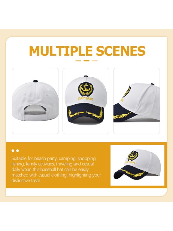 2-Pack Breathable Sailing Caps, Multi-Color Sun Hats for Boating, Outdoor Sports, Beach and Travel
