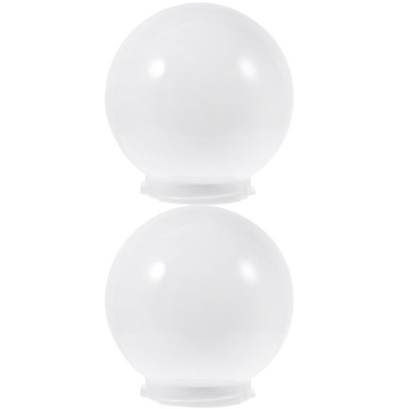 WRISTBIQUE 2Pcs Sphere Lampshade Acrylic White Round Lampshade for Outdoor Use Classic Style