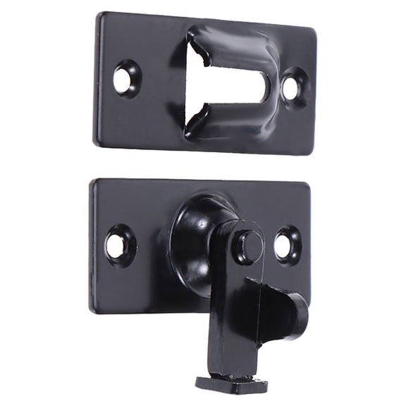 WRISTBIQUE 2Pcs Black Stainless Steel Door Latch 90 Degree Design for Indoor and Outdoor Doors