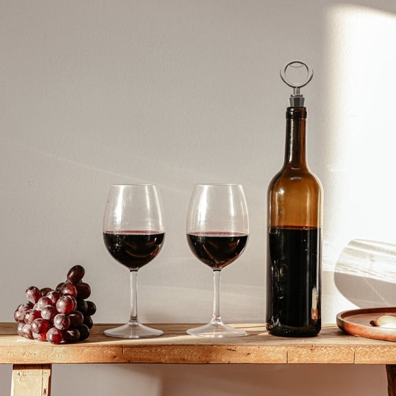 WRISTBIQUE 2Pcs Black Alloy Wine Bottle Stoppers Wine Sealing Caps for Party Home Bar Use