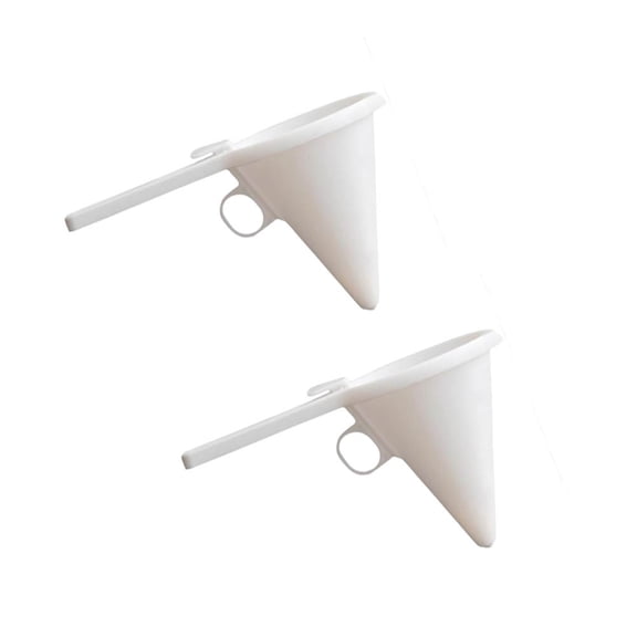 WRISTBIQUE White Plastic Cake Decorating Funnel Set, 2-Piece Handheld Icing Tools for Home Baking and Cake Decorating