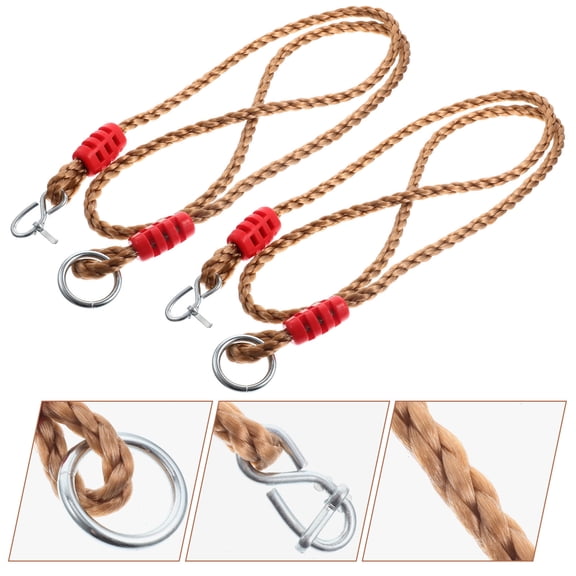 WRISTBIQUE 2Pcs Heavy Duty Adjustable Nylon Swing Rope with Tree Straps for Hammock and Chair Hanging