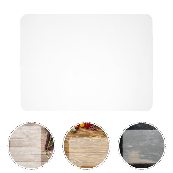 WRISTBIQUE 2Pcs White Silicone Cooking Mats Heat Resistant Waterproof Table Covers