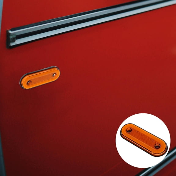 WRISTBIQUE 2Pcs ABS Yellow Truck and Trailer Side Marker Lights with Easy Installation