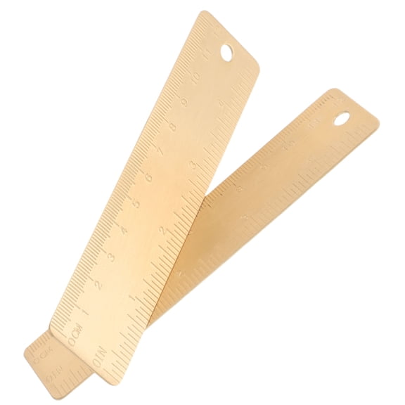 WRISTBIQUE 2-Pack Metal Architect Rulers, Compact Design for Outdoor Sketching, Drawing, Precision Artwork Measuring Tools