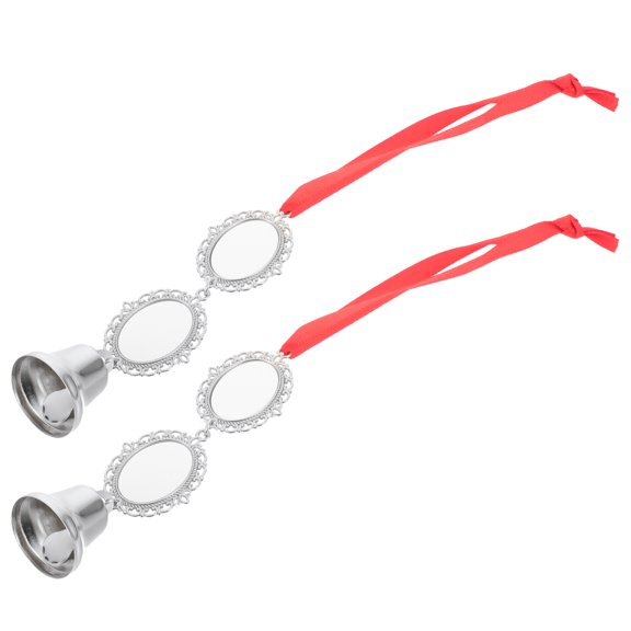 WRISTBIQUE Craft Ornaments Christmas Ornaments Metal Silver 2Pcs