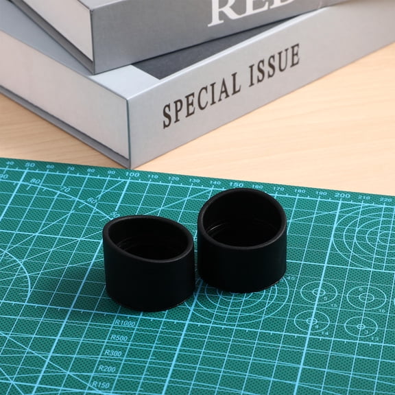 WRISTBIQUE 2-Pack Black Microscope Eyepiece Cups for Students, Accessories for School and Science Learning