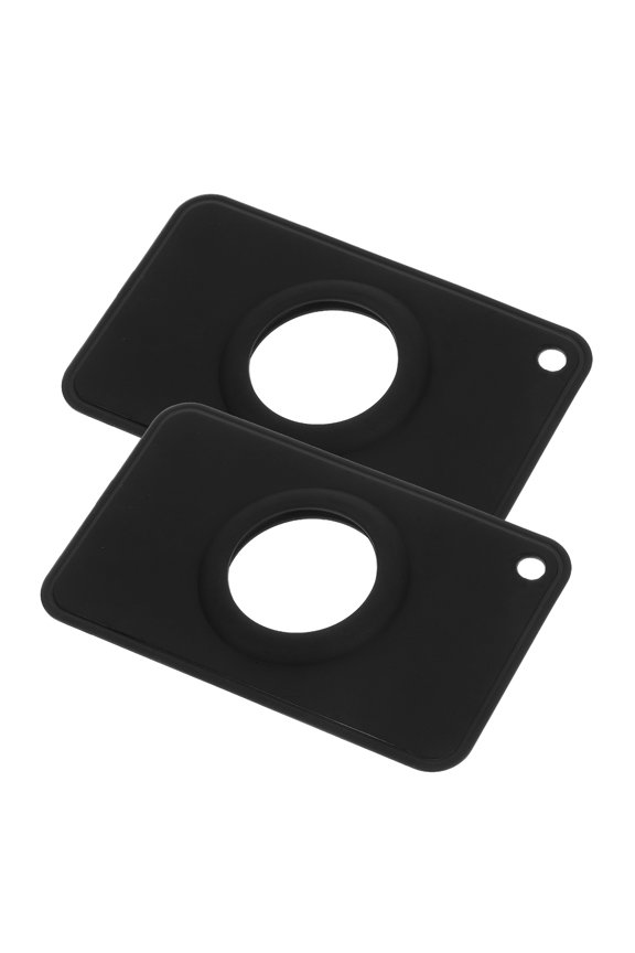 2Pcs Modern Tracer Charm Protective Case Black Anti Lost Tag Sleeve