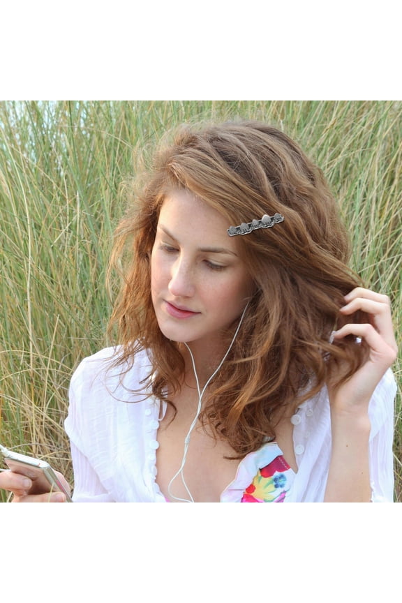 Cute Heart Shaped Hair Clips Multi Alloy Resin Stylish Accessory 2Pcs