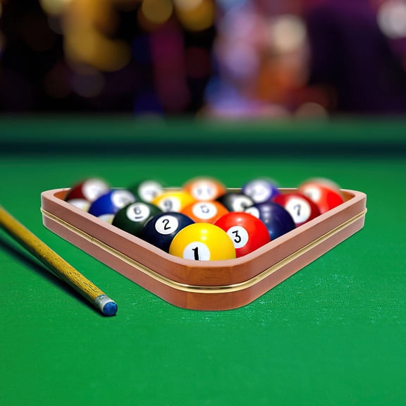 WRISTBIQUE 2Pcs Pool Balls Triangle Rack Wood Material Stable Support for Rooms