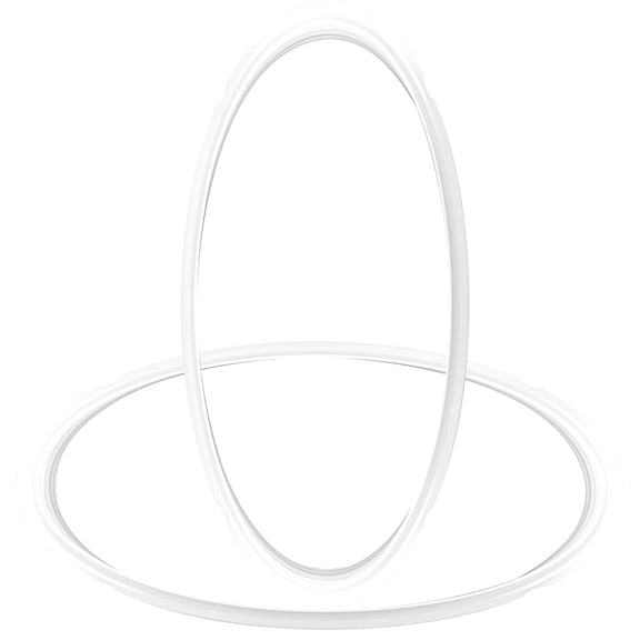 WRISTBIQUE Pressure Cooker Silicone Ring, White, Safe and Easy to Install, 2Pcs