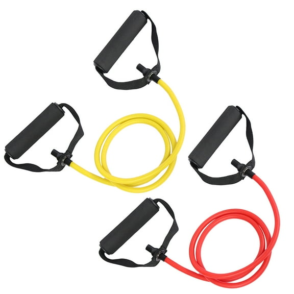 WRISTBIQUE Workout Bands Pull Rope Red 2Pcs for Men and Women