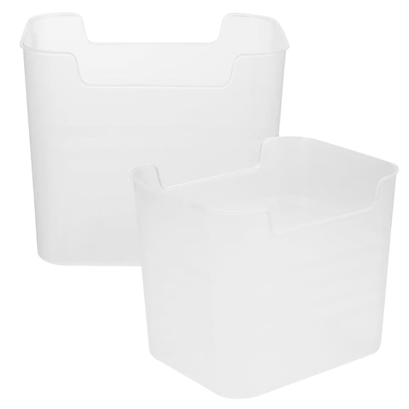 WRISTBIQUE 2-Pack Clear Refrigerator Side Door Storage Boxes, Plastic Fridge Organizer Bins for Produce, Kitchen Storage