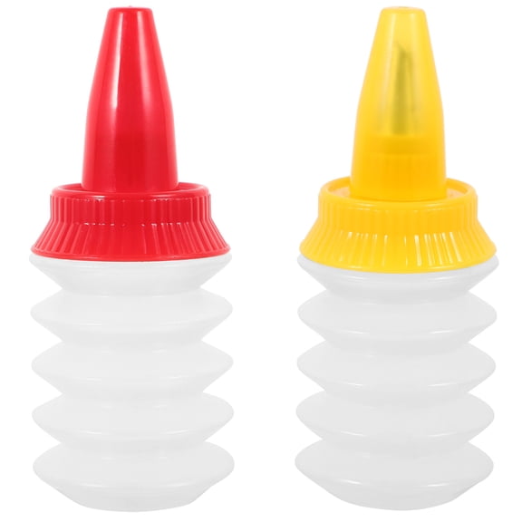 WRISTBIQUE 2-Pack Reusable Cookie Decorating Bottles in Assorted Colors for Cake, Pastry, and Icing Decoration