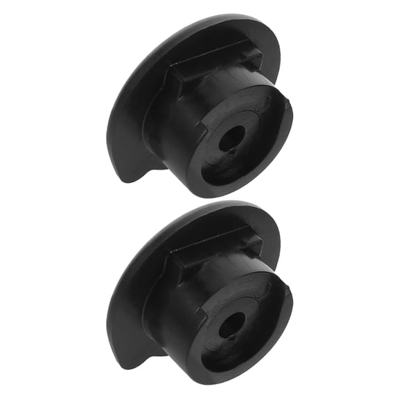 WRISTBIQUE 2Pcs Fitness Equipment End Caps Rod Tip Protector Caps with Antifall Design Black