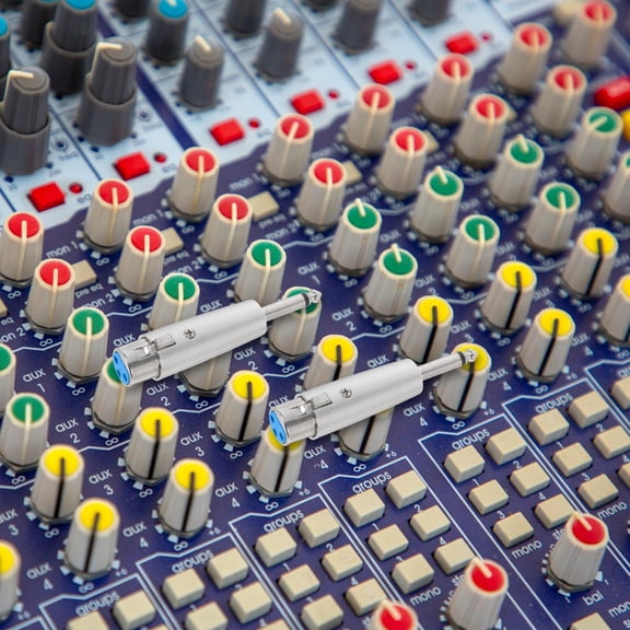 WRISTBIQUE 2-Pack Microphone Audio Adapter Jack with Stable Signal Transmission for Streaming Use