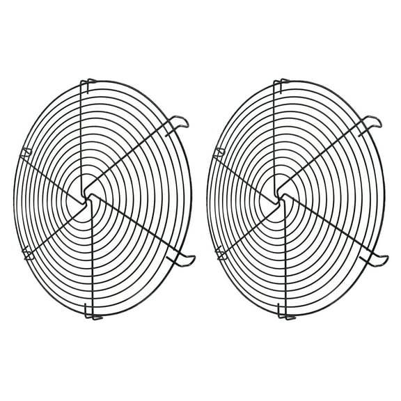 WRISTBIQUE 2-Pack Non-Stick Round Cooling Racks for Baking, Iron Wire Stands for Cakes, Bread, and Pastries