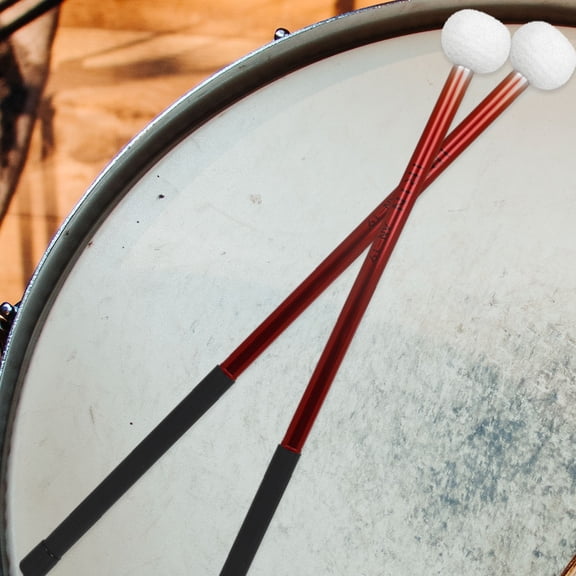 WRISTBIQUE 2-Pack Snare Drum Mallets with Aluminum Alloy Handles and for Music Practice and Live Performance