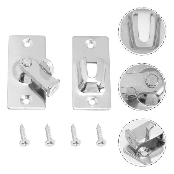 WRISTBIQUE 2Pcs Heavy Duty Stainless Steel Right Angle Door Lock Bolt Lock for Cabinet and Furniture