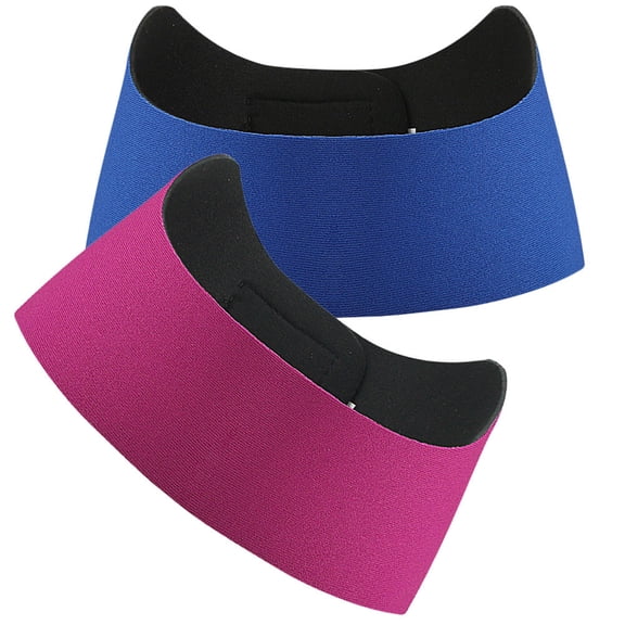WRISTBIQUE Neoprene Headbands for Swimmers, 2-Pack Comfortable Hair Bands for Water Sports