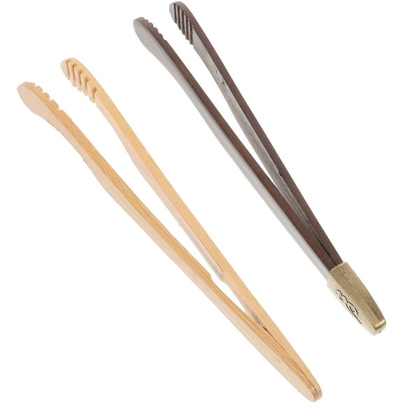 WRISTBIQUE 2Pcs Tea Utensils Elegant Design Wood Tool for Tea Lovers