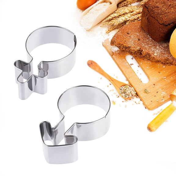 WRISTBIQUE 2Pcs Non Stick Stainless Steel Cookie Cutter Set Gender Symbol Baking Mold